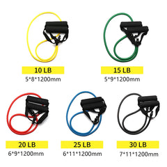 5-Level Resistance Bands with Handles – Strength Training & Workout Tubes