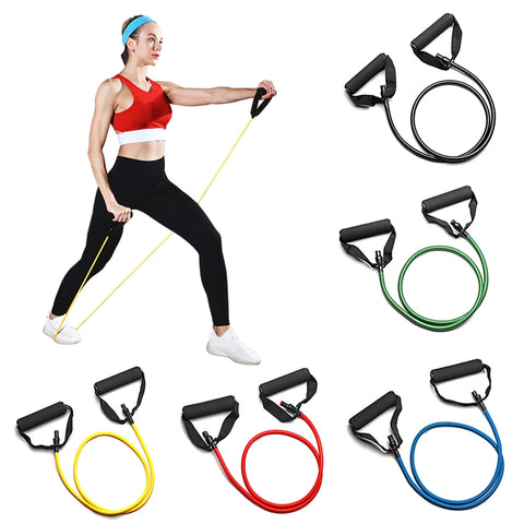 5-Level Resistance Bands with Handles – Strength Training & Workout Tubes