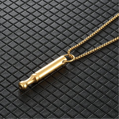 Breathwork & Mindfulness Necklace – Stainless Steel Breathing Whistle for Anxiety Relief