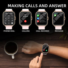 Waterproof Smartwatch – Call, Message, & Fitness Tracker for iPhone & Android