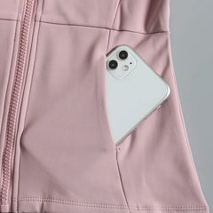 Women’s High Elastic Yoga Jacket – Long Sleeve Stand Collar Workout Top