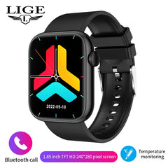 LIGE 2025 Smart Watch – Wireless Charging, Bluetooth Calls, Custom Watch Faces