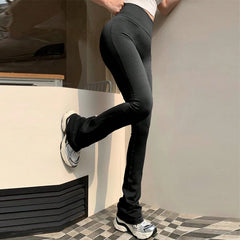 High-Waisted Seamless Flared Compression Leggings