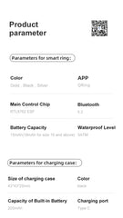R09 Smart Ring – Health Monitoring, Camera Control, Waterproof with Charging Case