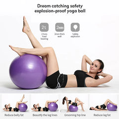 Anti-Burst Yoga Ball – Stability Exercise Ball for Home & Gym