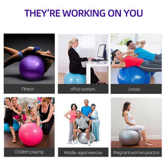 Anti-Burst Yoga Ball – Stability Exercise Ball for Home & Gym