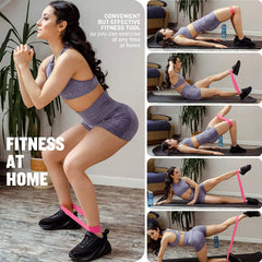 Portable Resistance Bands – Elastic Workout Bands for Yoga, Pilates & Fitness