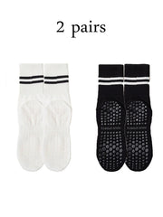 Women’s Non-Slip Pilates & Yoga Grip Socks – 4 Pairs