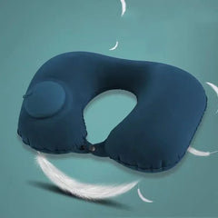 U-Shaped Inflatable Travel Pillow – Portable Neck Support Cushion