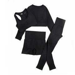 WAREBALL Seamless Yoga Set – 2/3/4pcs Women's Gym Workout Tracksuit