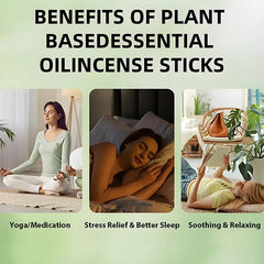 120pc Aromatherapy Incense Stick Set – 7 Natural Scents with Burner for Yoga & Meditation