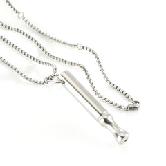 Breathwork & Mindfulness Necklace – Stainless Steel Breathing Whistle for Anxiety Relief