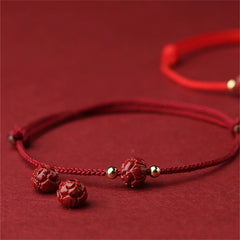 Tibetan Lotus Flower Lucky Rope Bracelet