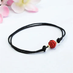 Tibetan Lotus Flower Lucky Rope Bracelet