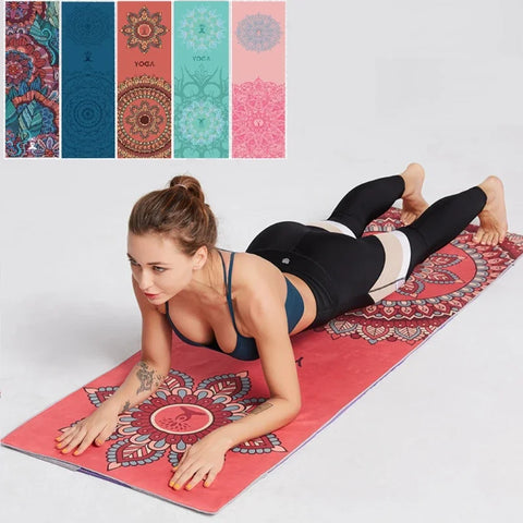 63×185cm Non-Slip Yoga Mat Towel – Quick-Drying Fitness & Travel Cover