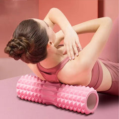 45cm Yoga Foam Roller & Pilates Block Set – Muscle Massage & Exercise Equipment