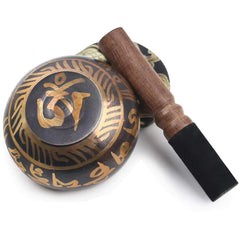 Tibetan Singing Bowl Set – Lotus Design for Meditation & Healing