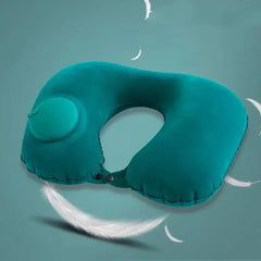 U-Shaped Inflatable Travel Pillow – Portable Neck Support Cushion