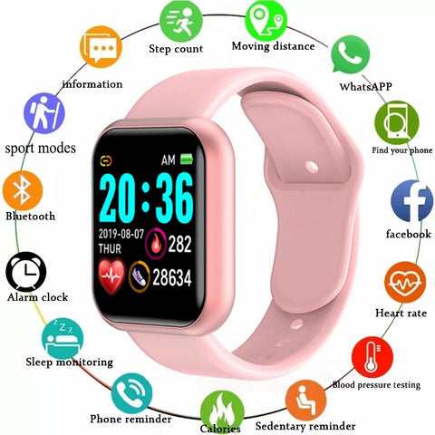 Y68 D20 Smartwatch – Bluetooth Fitness Tracker with Sleep & Activity Monitor