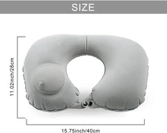 U-Shaped Inflatable Travel Pillow – Portable Neck Support Cushion