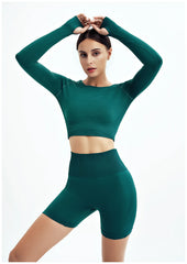 WAREBALL Seamless Yoga Set – 2/3/4pcs Women's Gym Workout Tracksuit