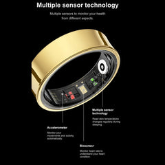 R09 Smart Ring – Health Monitoring, Camera Control, Waterproof with Charging Case
