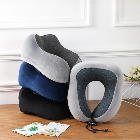 Soft U-Shaped Memory Foam Travel Pillow – Neck & Cervical Support