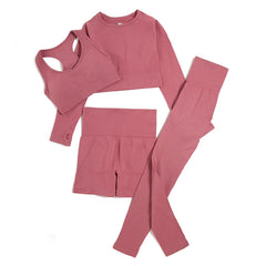 WAREBALL Seamless Yoga Set – 2/3/4pcs Women's Gym Workout Tracksuit