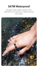 R09 Smart Ring – Health Monitoring, Camera Control, Waterproof with Charging Case