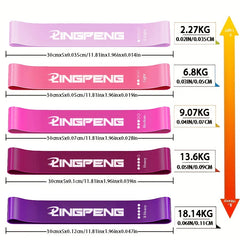 Portable Resistance Bands – Elastic Workout Bands for Yoga, Pilates & Fitness