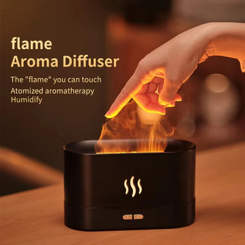 Vissko Flame Aroma Diffuser – 180ml Ultrasonic Humidifier