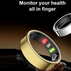 R09 Smart Ring – Health Monitoring, Camera Control, Waterproof with Charging Case