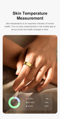 R09 Smart Ring – Health Monitoring, Camera Control, Waterproof with Charging Case