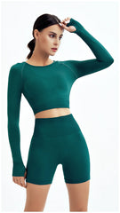 WAREBALL Seamless Yoga Set – 2/3/4pcs Women's Gym Workout Tracksuit