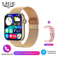 LIGE 2025 Smart Watch – Wireless Charging, Bluetooth Calls, Custom Watch Faces