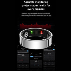 R09 Smart Ring – Health Monitoring, Camera Control, Waterproof with Charging Case