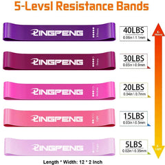 Portable Resistance Bands – Elastic Workout Bands for Yoga, Pilates & Fitness