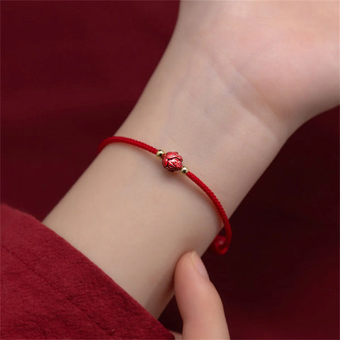 Tibetan Lotus Flower Lucky Rope Bracelet