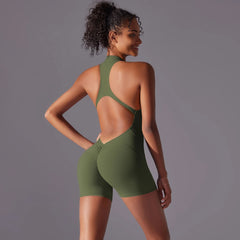 Women’s Push-Up Fitness Bodysuit – Breathable Quick-Dry Yoga & Gym Wear
