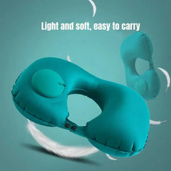 U-Shaped Inflatable Travel Pillow – Portable Neck Support Cushion
