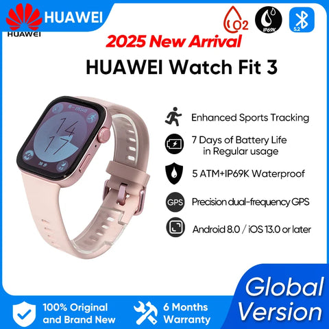 HUAWEI Watch Fit 3 – AMOLED Display, Health Management Smartwatch