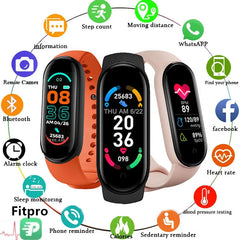 M6 Smart Watch – Fitness Tracker, Heart Rate, Blood Pressure Monitor, Waterproof