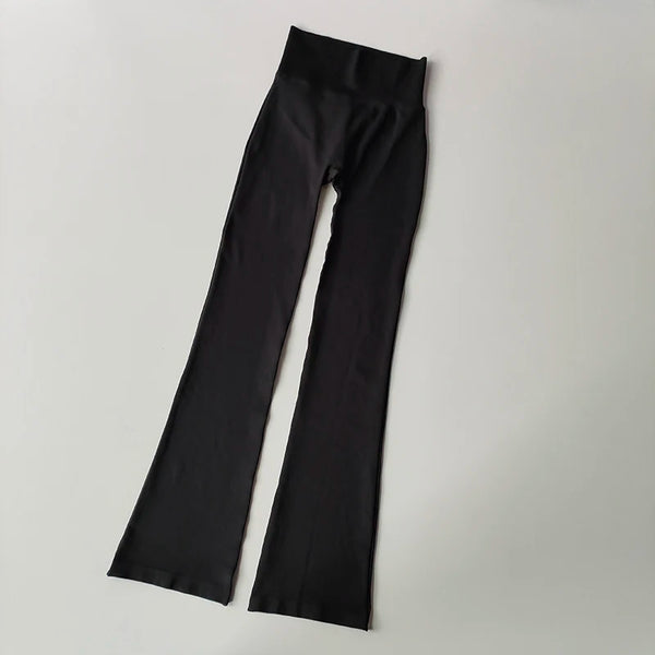 High-Waisted Seamless Flared Compression Leggings