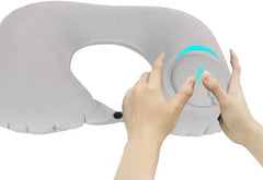 U-Shaped Inflatable Travel Pillow – Portable Neck Support Cushion