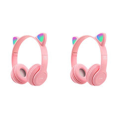 Glow Light Wireless Headphones – Over-Ear Bluetooth Stereo with Bass