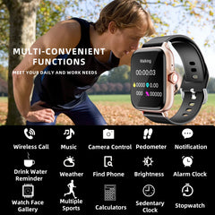 Waterproof Smartwatch – Call, Message, & Fitness Tracker for iPhone & Android