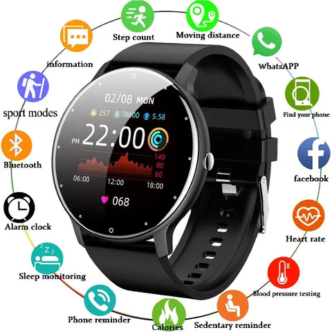 LIGE Smartwatch – Full Touch Fitness Tracker with Bluetooth Call