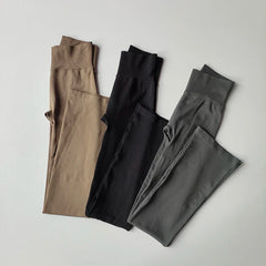 High-Waisted Seamless Flared Compression Leggings