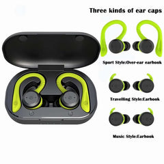 TWS Waterproof Earbuds – 20H Playtime, IPX7 Sport Bluetooth Headset