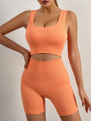 Seamless Yoga Set – High Waist Leggings & Sports Top